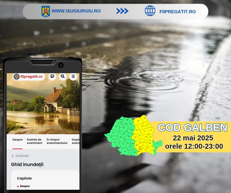 O nouă atenționare de cod galben
