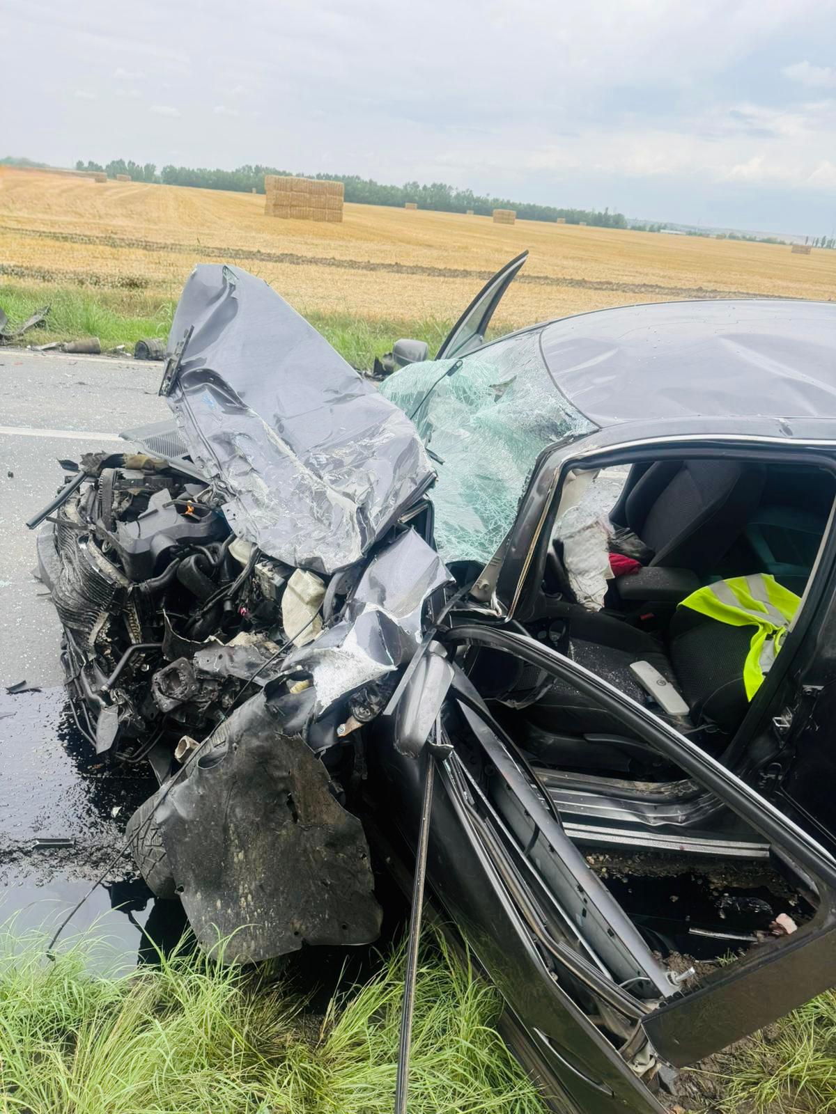 Accident rutier pe DN5C între localitățile Malu și Slobozia.