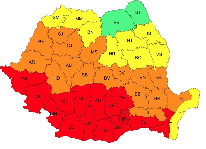 Weekend de foc la Giurgiu,cu  valori de peste 43 de grade la umbră