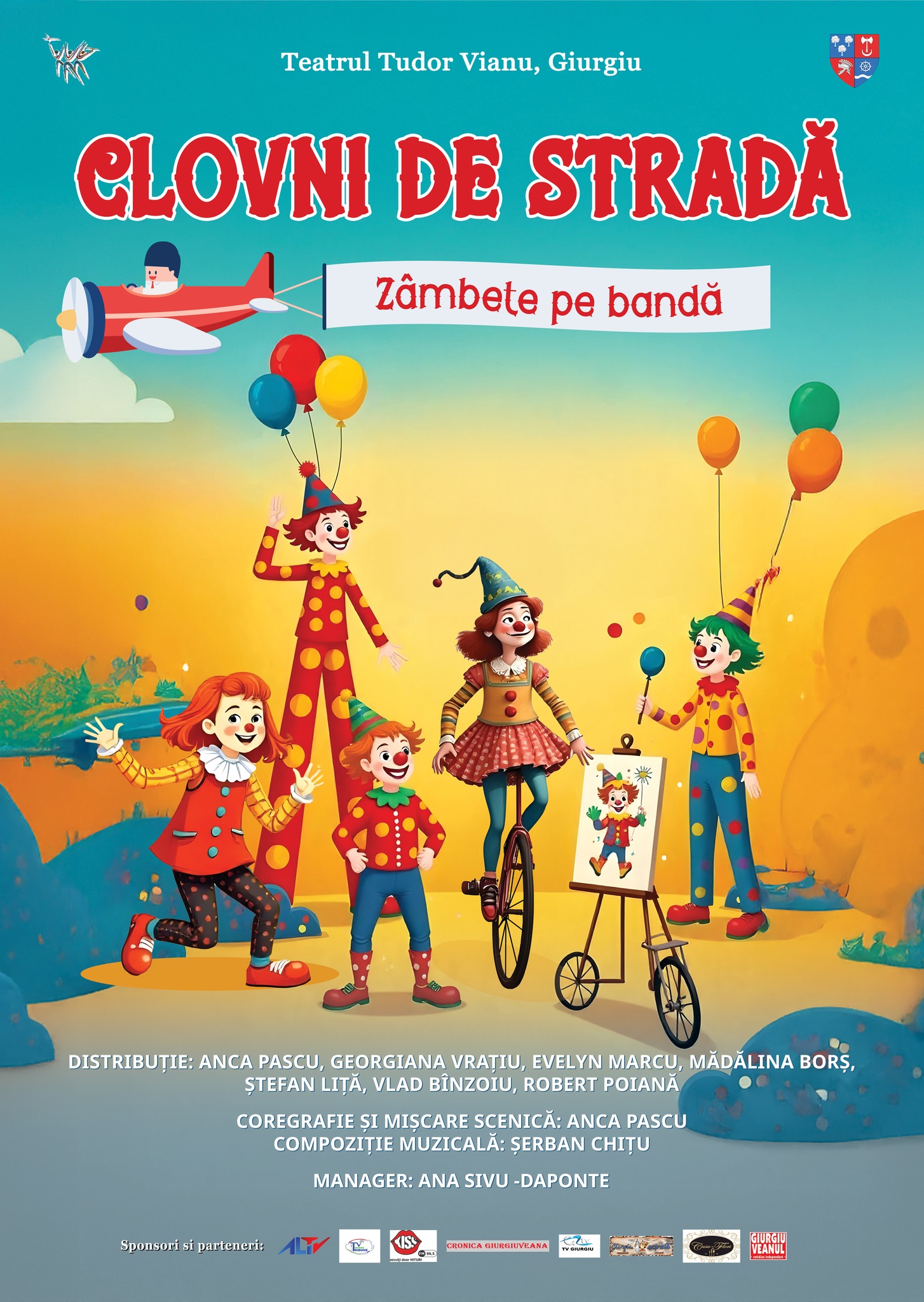 Teatrul Tudor Vianu pregătește spectacolul ,,Clovni de Stradă,,