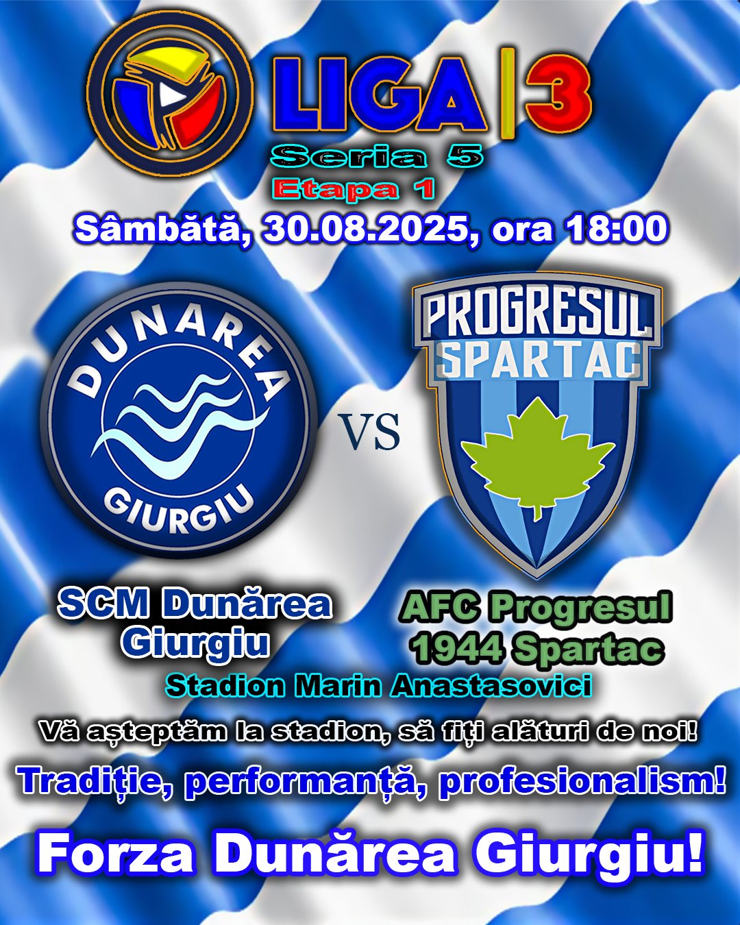 SCM Dunărea Giurgiu pășește pentru al treilea sezon consecutiv în arena Ligii a III-a fotbalistice.