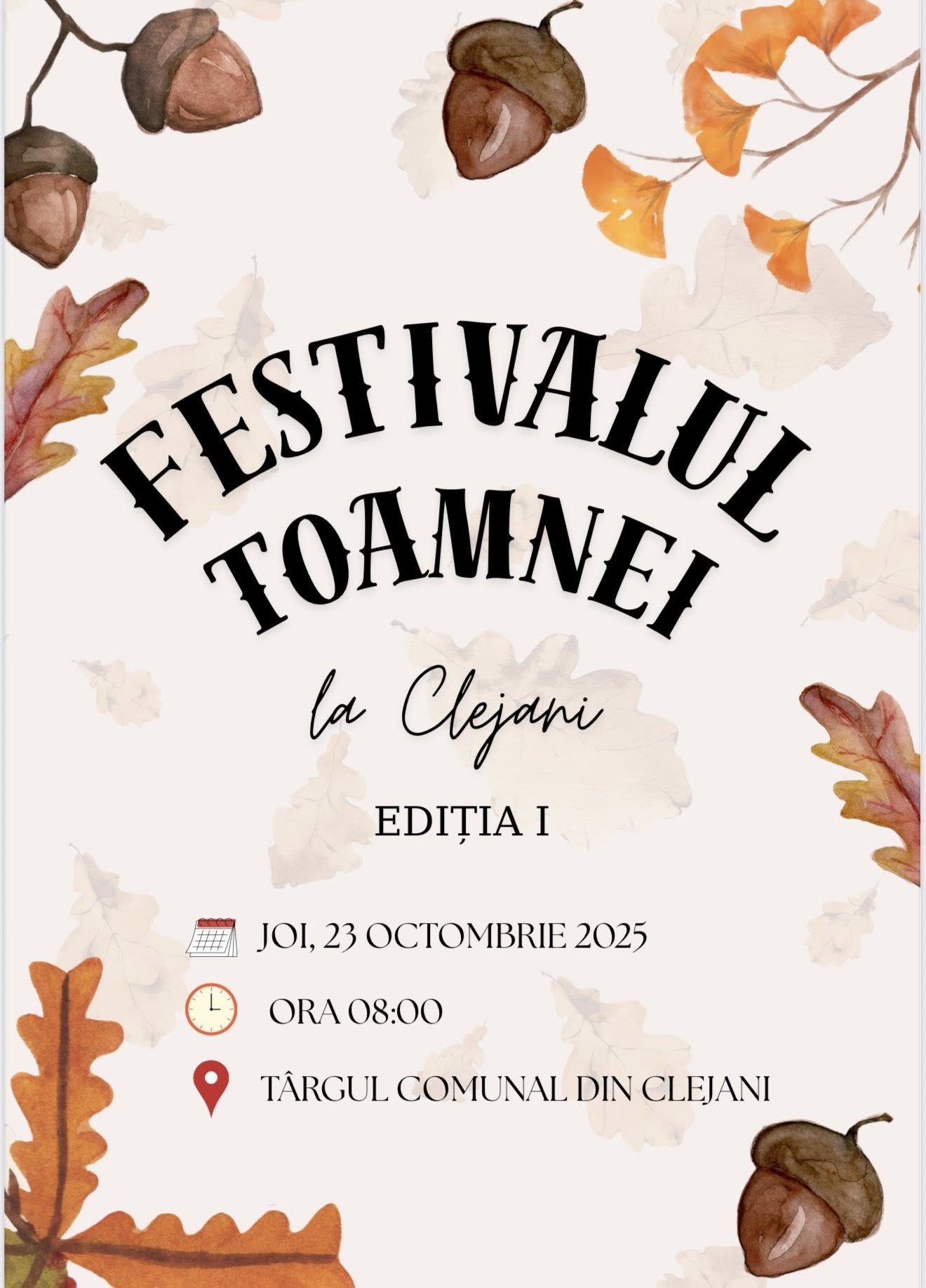 Invitație la „Festivalul Toamnei” – Ediția I, Clejani