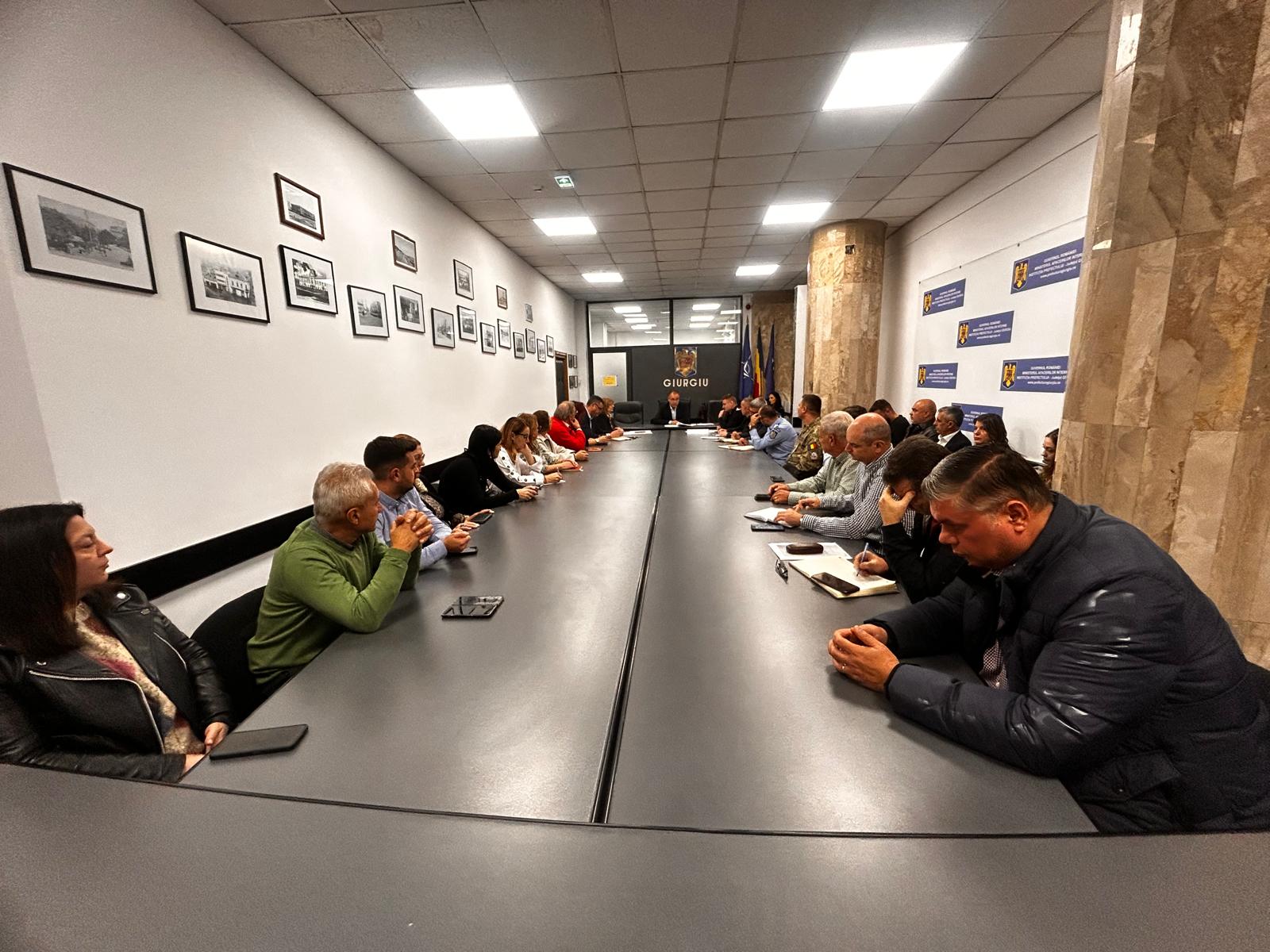 Grup de lucru pentru evaluarea stării tehnice a adăposturilor de protecție civilă în Județul Giurgiu