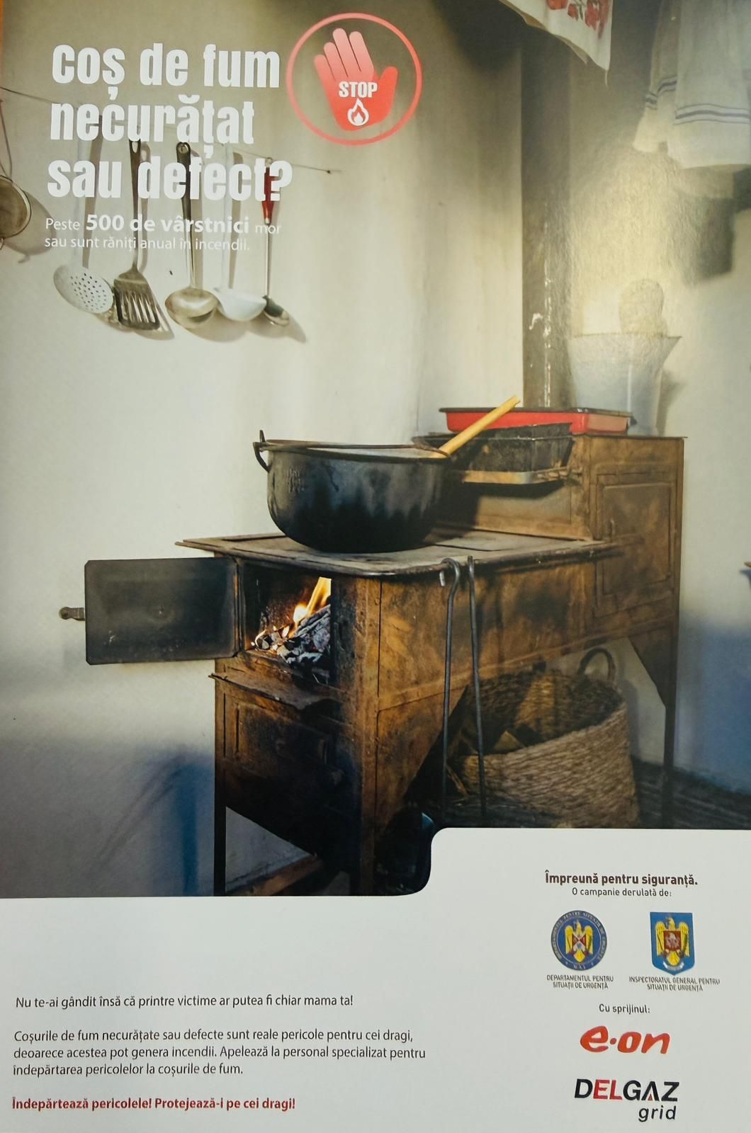 Coșurile de fum necurățate – pericol de incendiu