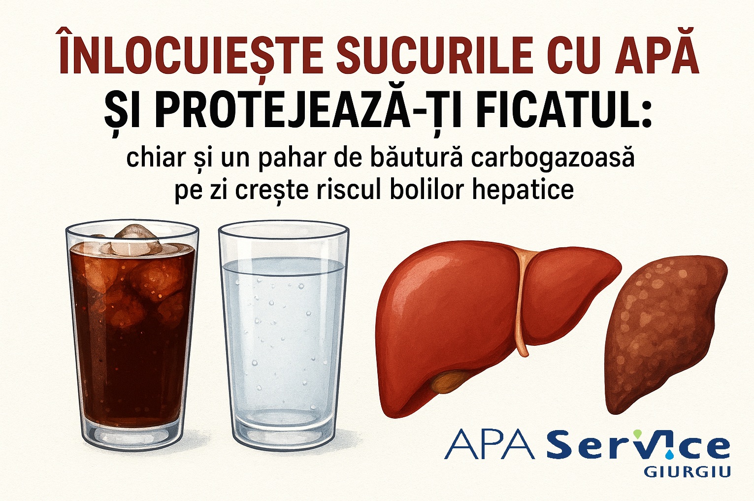 Înlocuiește sucurile cu apă și protejează-ți ficatul: chiar și un pahar de băutură carbogazoasă pe zi crește riscul bolilor hepatice