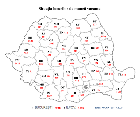 Locuri de muncă vacante la nivel național și în rețeaua EURES