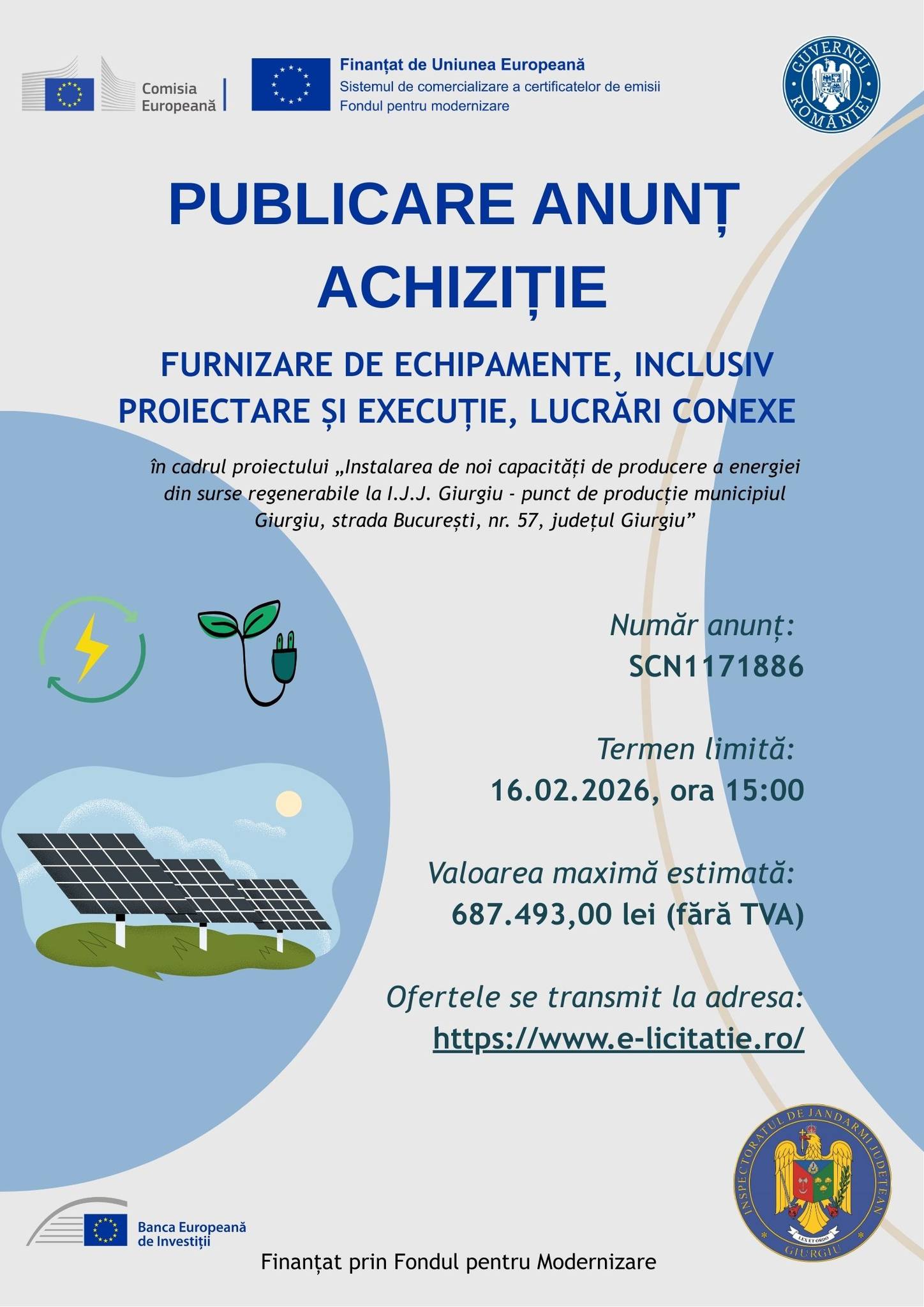 I.J.J. Giurgiu continuă investițiile în energie verde