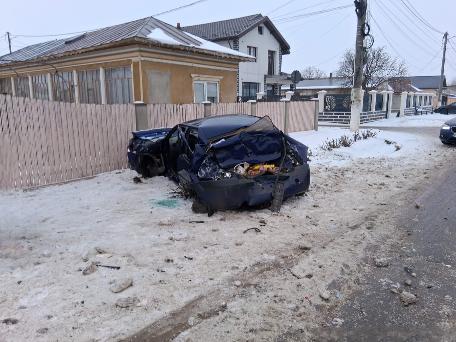 Accident rutier produs în această dimineață, în localitatea Dobreni, comuna Vărăști