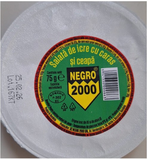 ATENȚIE –RECHEMARE PRODUS (măsură de precauție)