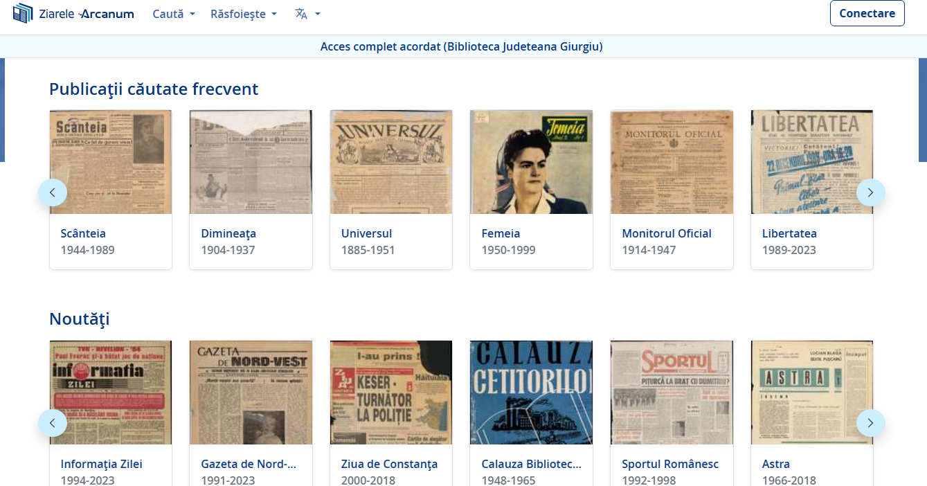 Un nou proiect internaţional al Bibliotecii Judeţene „I.A. Bassarabescu” Giurgiu: Caută, descoperă, învață cu Digiteca Arcanum!