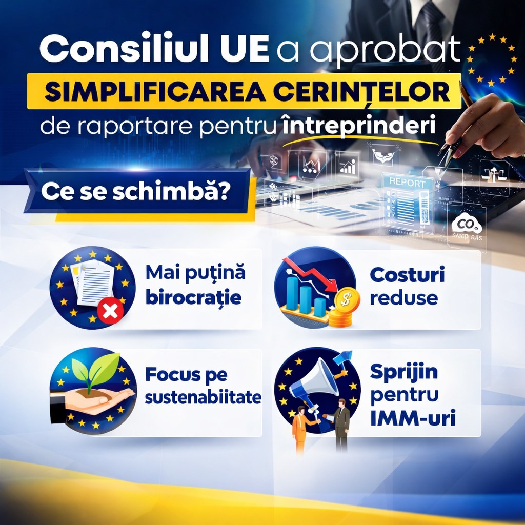 Consiliul UE a aprobat simplificarea cerințelor de raportare pentru întreprinderi, pentru a crea un mediu de afaceri mai favorabil