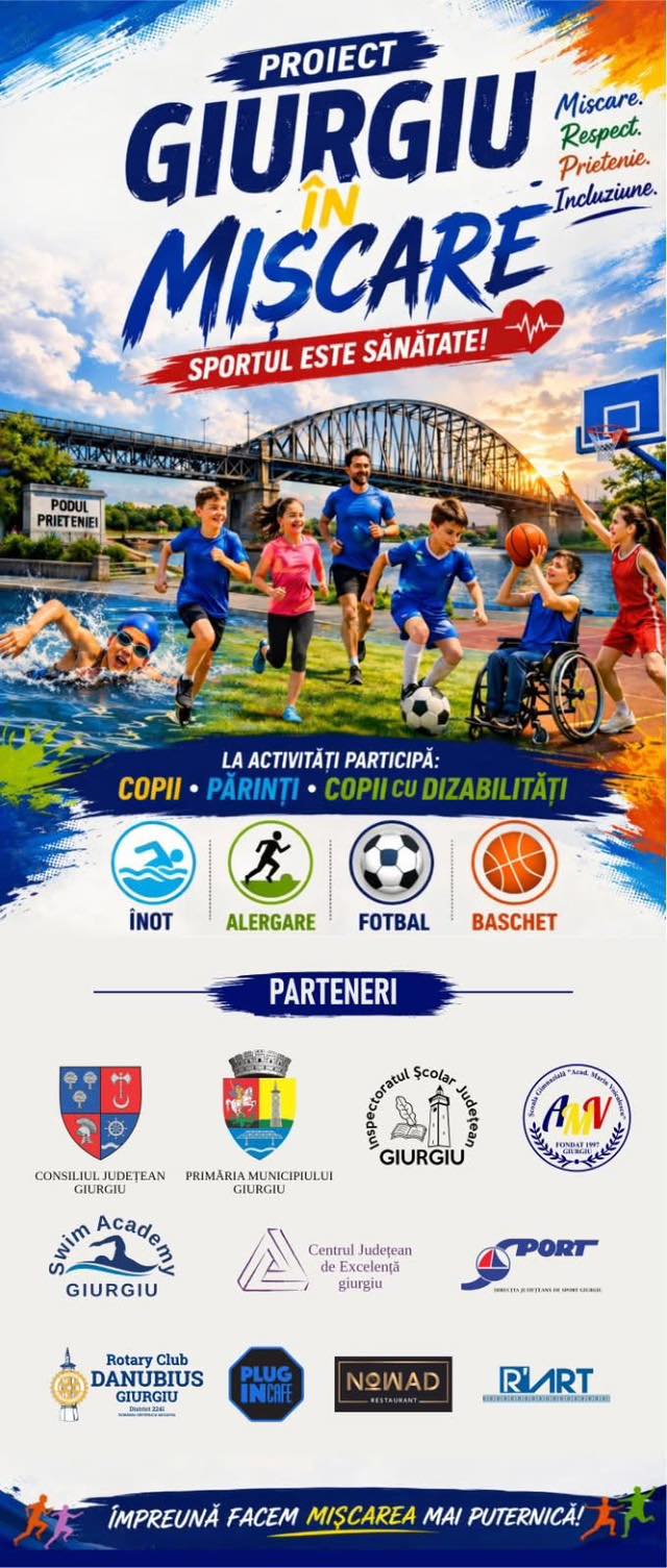 „Giurgiu în Mișcare” aduce comunitatea împreună