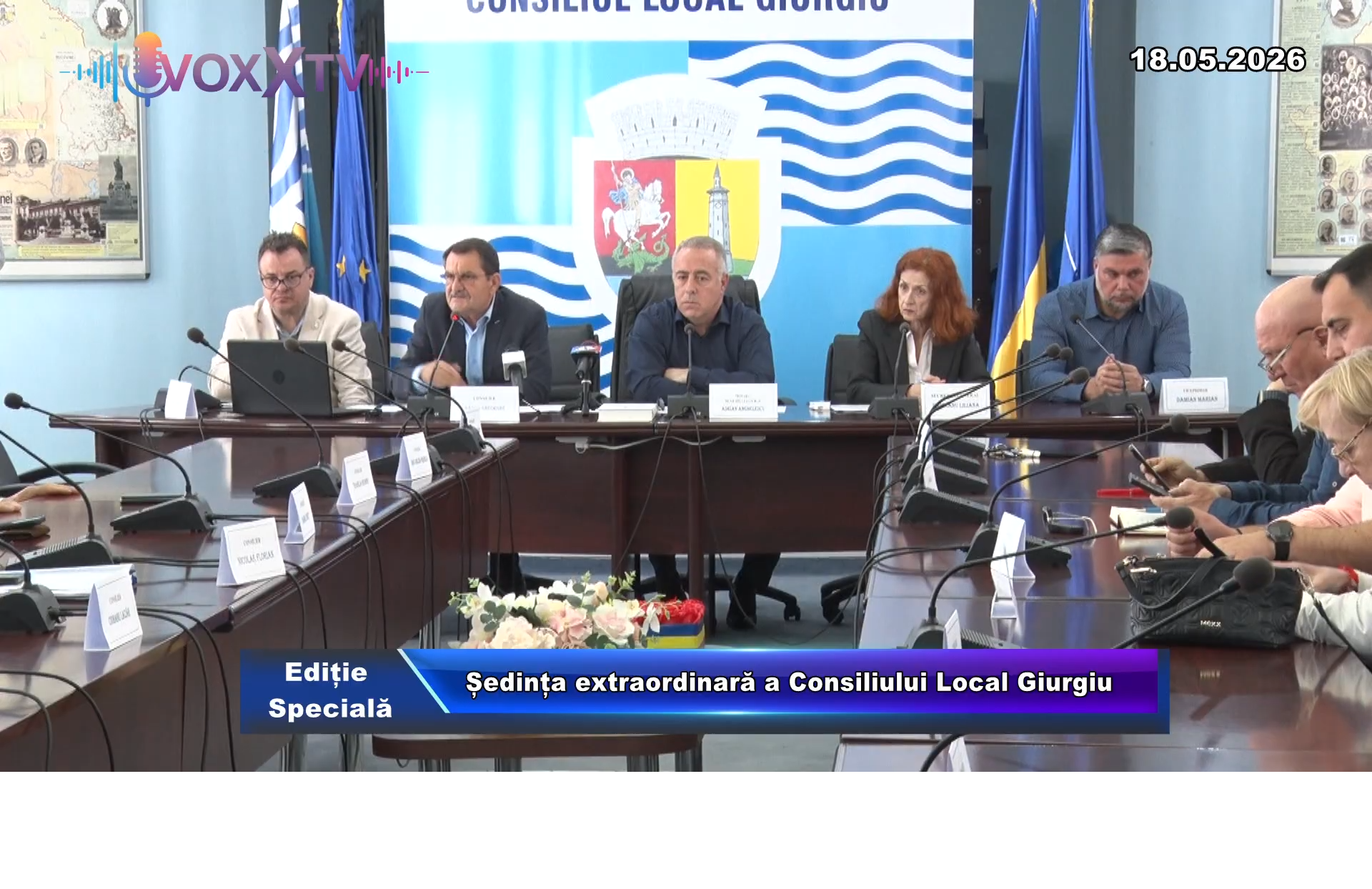 Ședința extraordinară a Consiliului Local Giurgiu – 18/05/2026