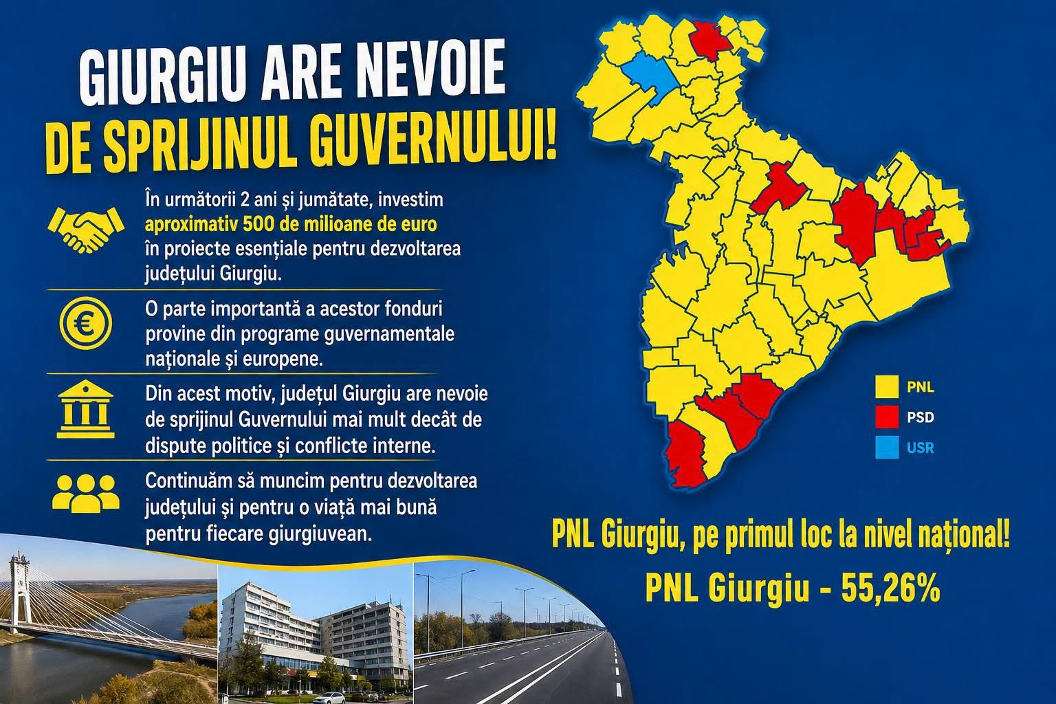Toma Petcu, după schimbarea de la conducerea PNL Giurgiu: „Funcțiile vin și pleacă. Interesul județului rămâne.”