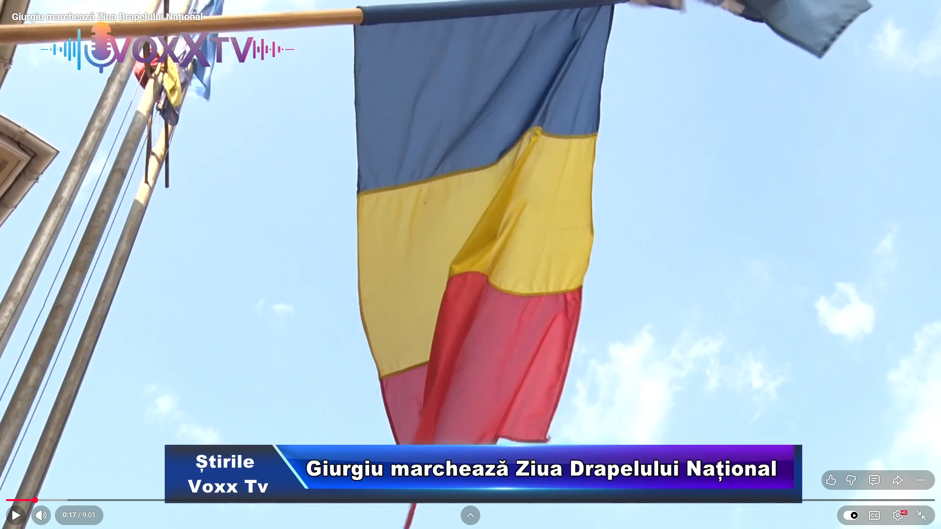Giurgiu marchează Ziua Drapelului Național