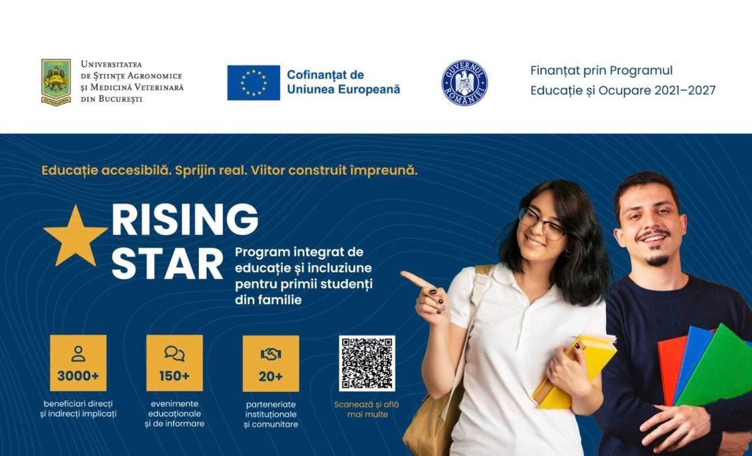RISING STAR – Sprijin pentru studenții aflați la început de drum: activități și burse în luna mai 2026