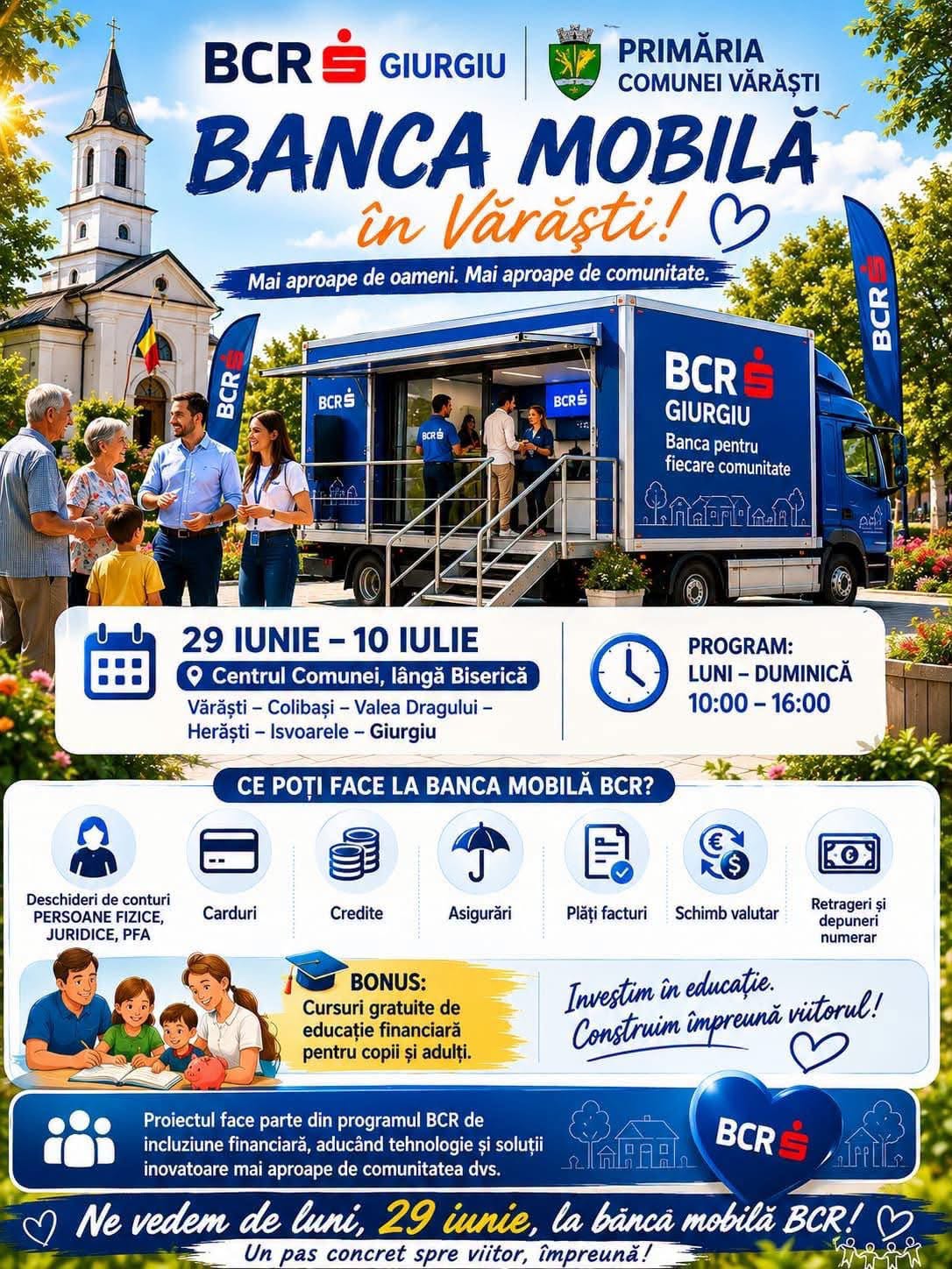 BCR, alături de comunitatea din Vărăști – sprijin pentru locuitori și producătorii agricoli locali