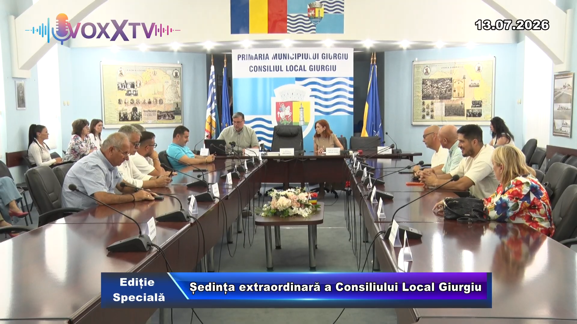 Ședința extraordinară a Consiliului Local Giurgiu 13 Iulie 2026